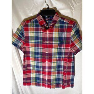 Polo Ralph Lauren 40/1 Madras Poplin Kids Botton Down, Size L, NWT